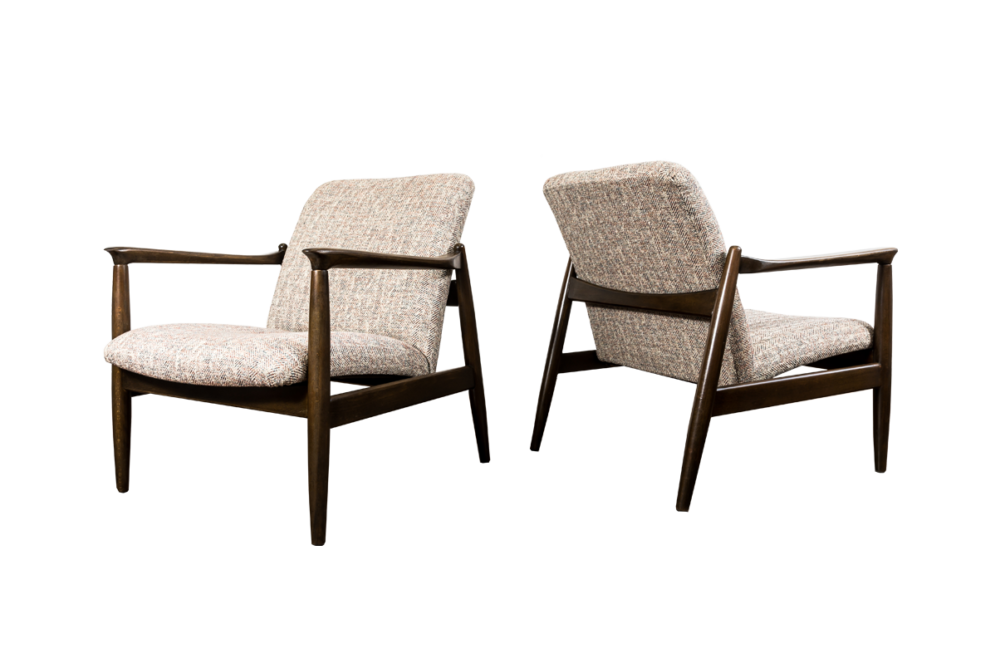 Pair Of GFM-64 Armchairs By Edmund Homa, GFM, Poland, 1960’S