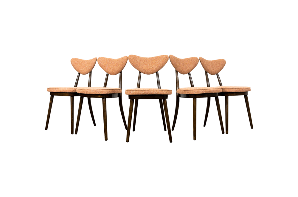 Set Of 5 Chairs No 124 By H & J Kurmanowicz, Poland, 1950's