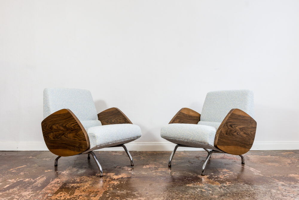 Pair of 360 armchairs by Janusz Różański, Poland, 1960's