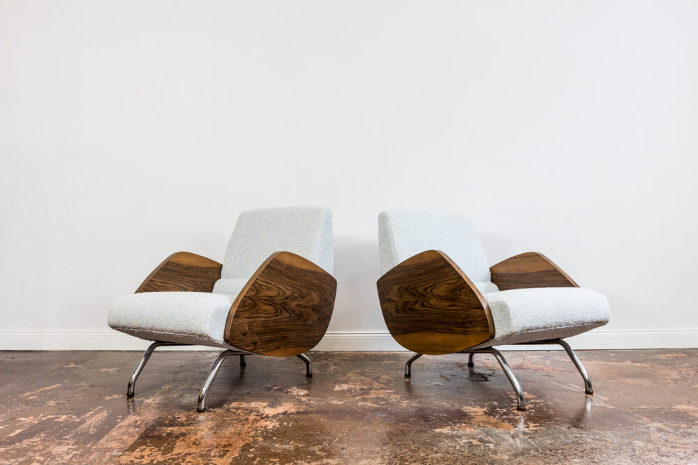 Pair of 360 armchairs by Janusz Różański, Poland, 1960's