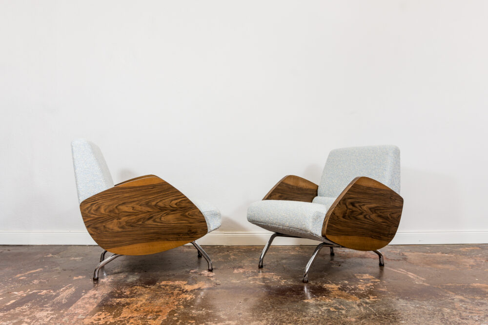 Pair of 360 armchairs by Janusz Różański, Poland, 1960's