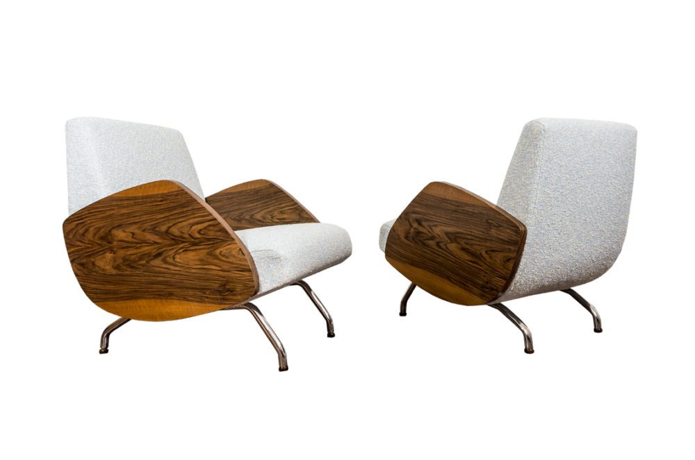 Pair of 360 armchairs by Janusz Różański, Poland, 1960's