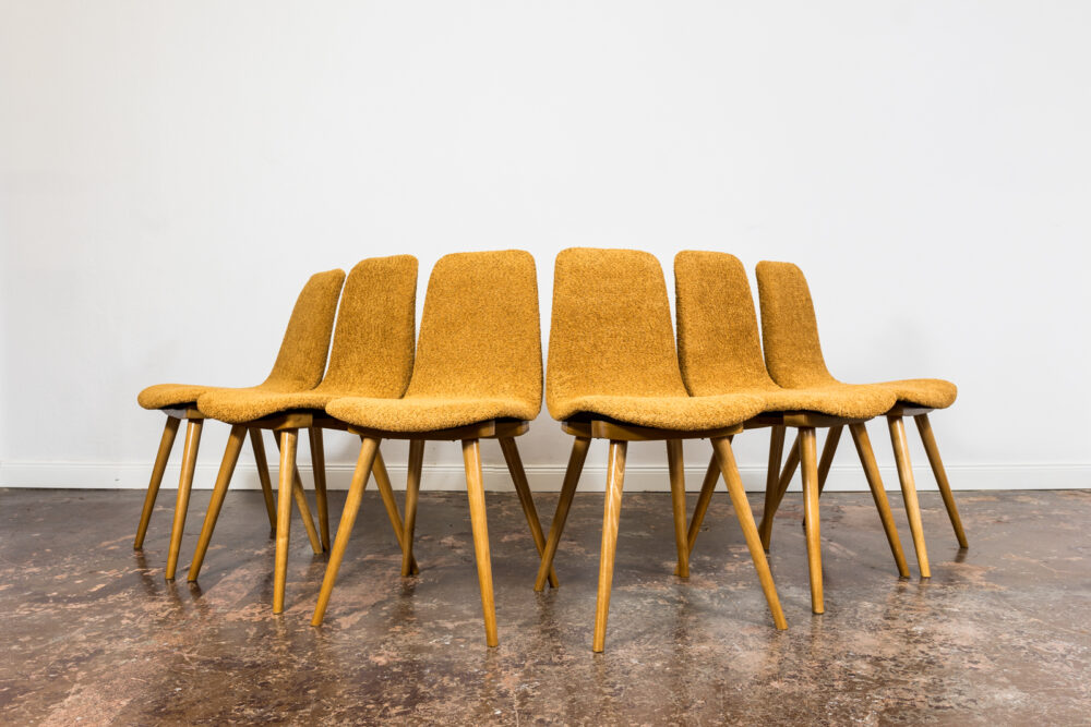 Set of 6 chairs, A-6150 by FAMEG, Poland, 1960's