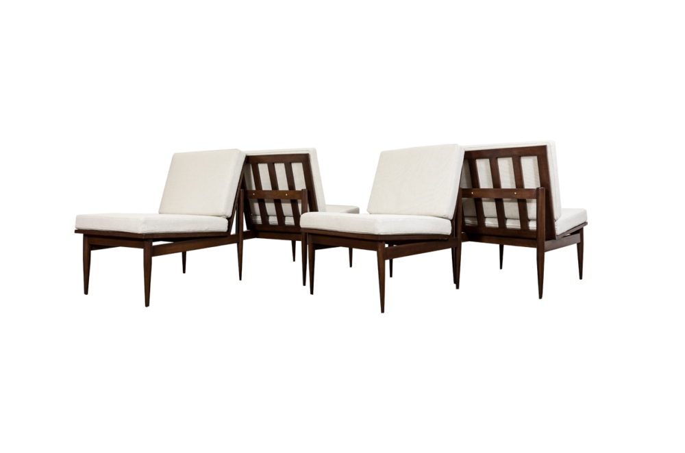 Set of 4 armchairs, Poznańskie Fabryki Mebli, Poland, 1960's