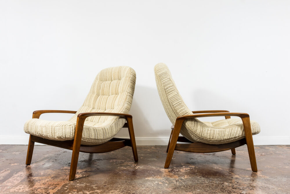 Pair of Scoope lounge chairs by R. Huber, Canada, 1960s