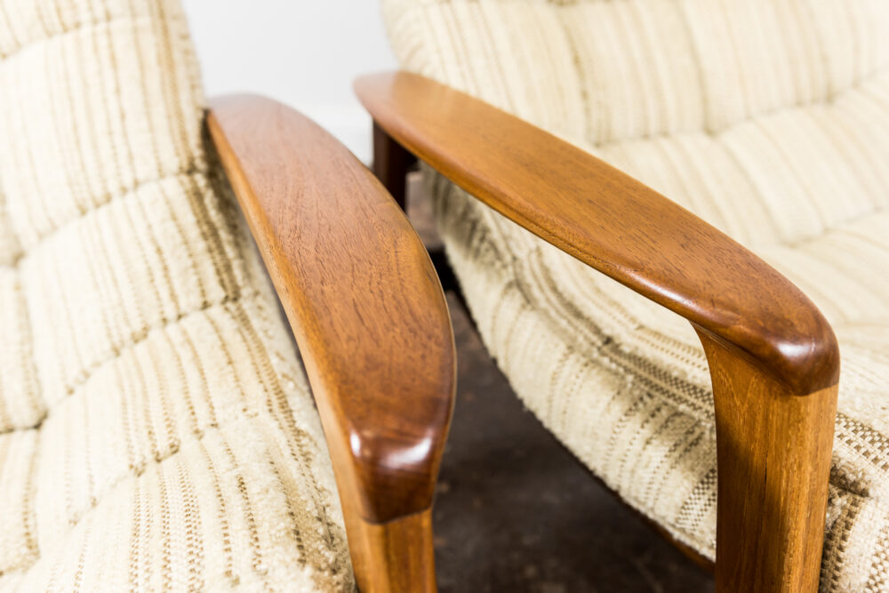 Pair of Scoope lounge chairs by R. Huber, Canada, 1960s