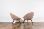 Pair of lounge chairs in Kvadrat, by GFM, Poland, 1960's