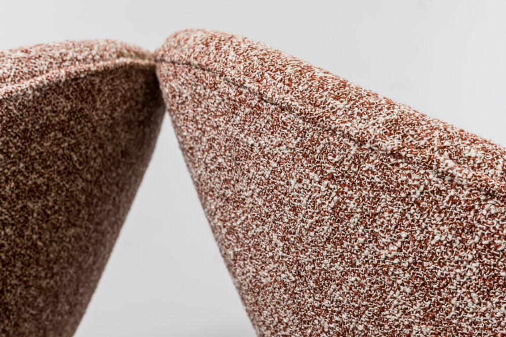 Pair of lounge chairs in Kvadrat, by GFM, Poland, 1960's