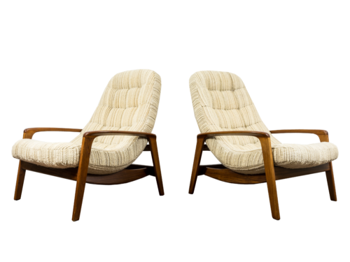 Pair of Scoope lounge chairs by R. Huber, Canada, 1960s