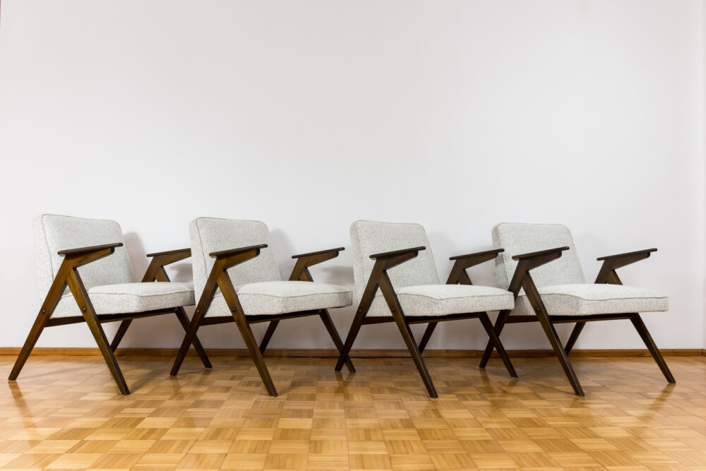 Set of 4 armchairs, Type 300-177 "Bunny", Poland, 1970's