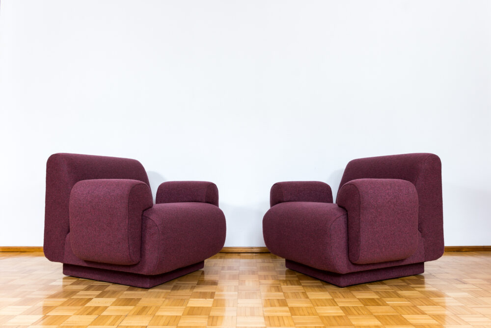 Pair of modular lounge chairs by Eberhard Geißler, Oelsa, Germany, 1970's