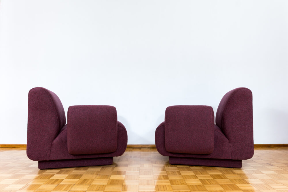 Pair of modular lounge chairs by Eberhard Geißler, Oelsa, Germany, 1970's