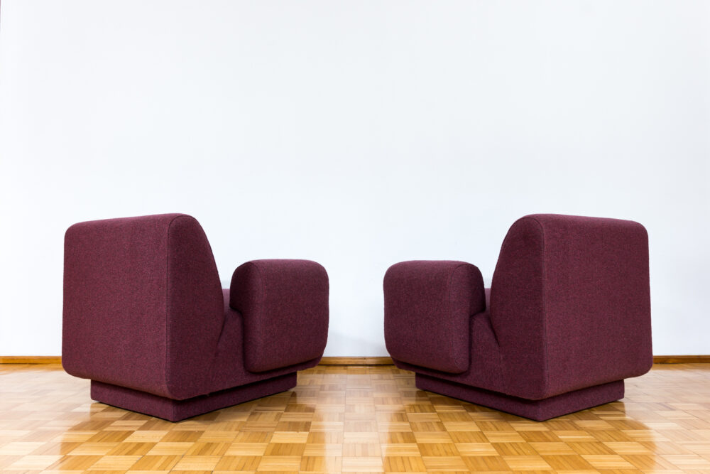 Pair of modular lounge chairs by Eberhard Geißler, Oelsa, Germany, 1970's