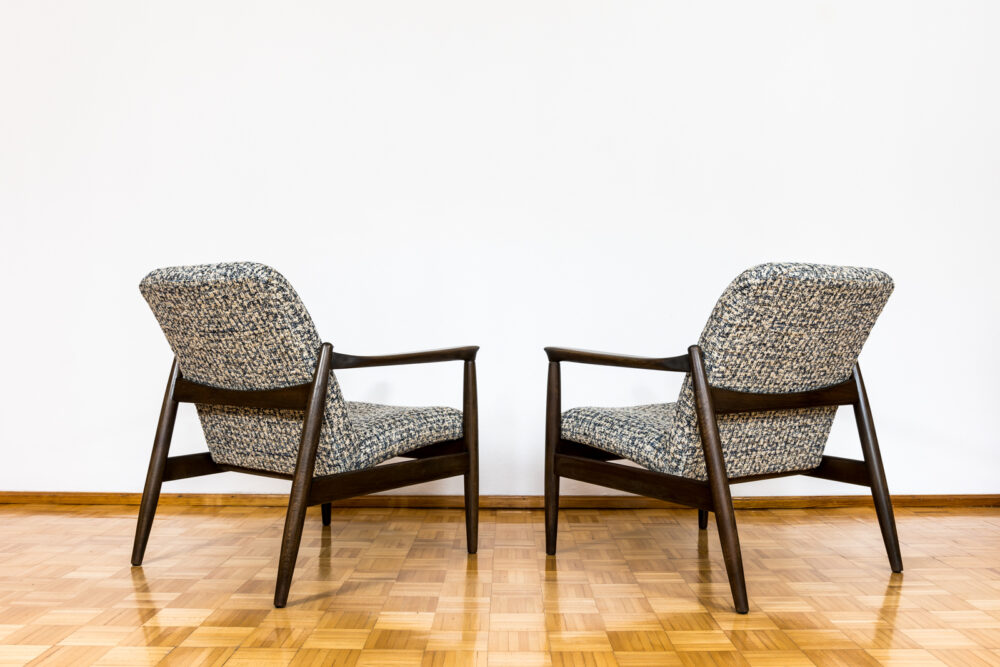 Pair of GFM-64 armchairs by Edmund Homa, GFM, Poland, 1960's