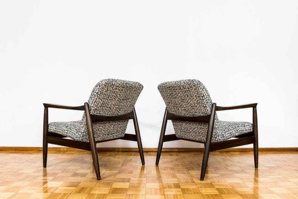 Pair of GFM-64 armchairs by Edmund Homa, GFM, Poland, 1960's