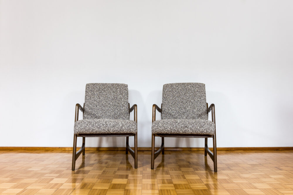 Pair of armchairs, Type 364 by Barbara Fenrych Węcławska, Poland, 1960’s