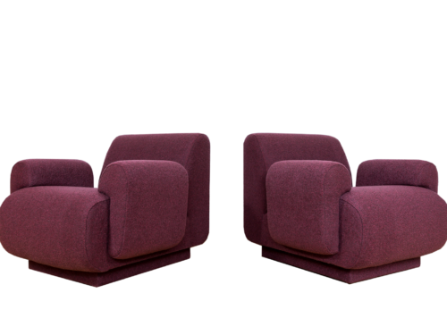 Pair of modular lounge chairs by Eberhard Geißler, Oelsa, Germany, 1970's