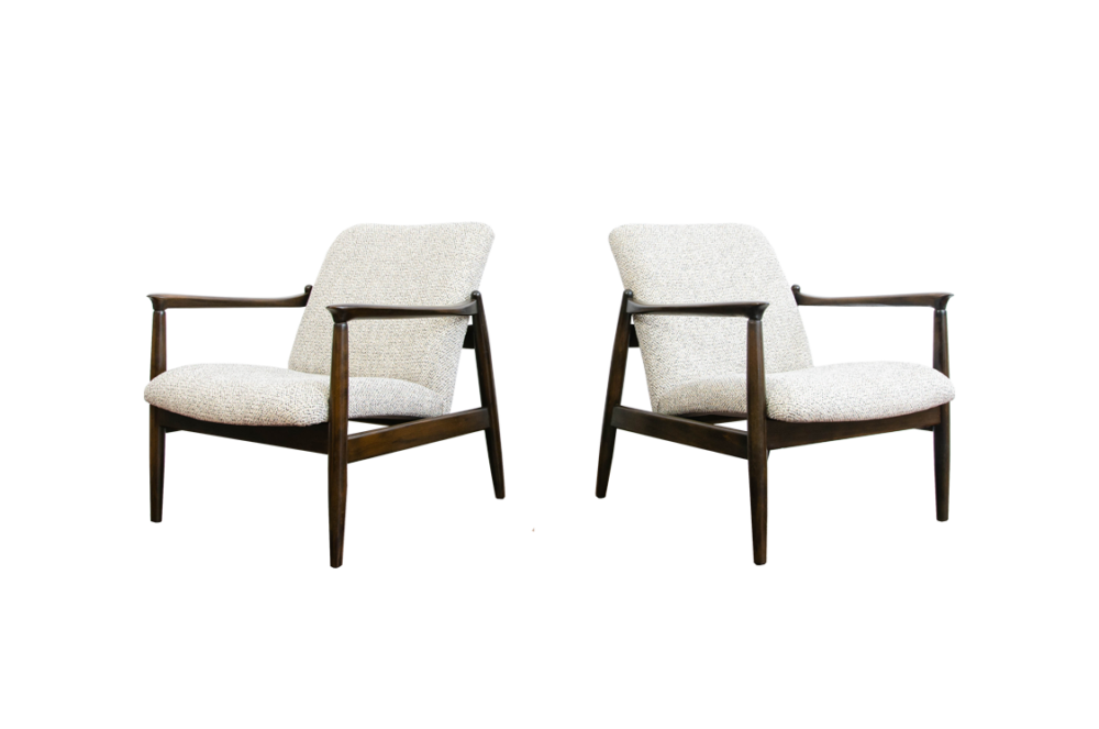 Pair of GFM-64 armchairs by Edmund Homa, GFM, Poland, 1960’s