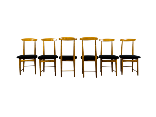 Set of 6 dining chairs by Bernard Malendowicz, Poland, 1960's