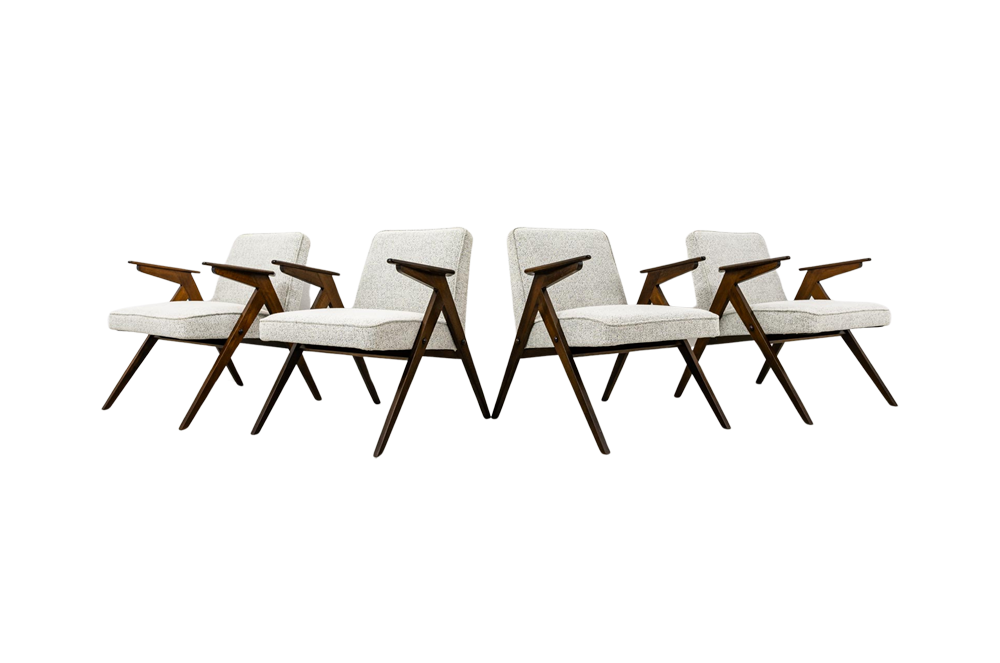 Set of 4 armchairs, Type 300-177 "Bunny", Poland, 1970's