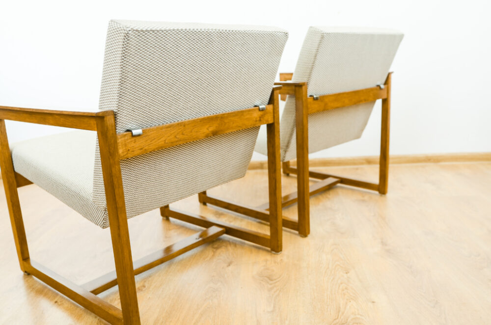 Pair of model R5 armchairs, Pozań, Poland, 1975