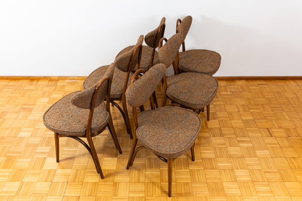 Set of 6 Chairs No 124 By H & J Kurmanowicz, Poland, 1950’S