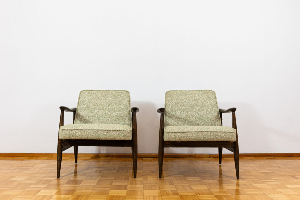 Pair of GFM-87 armchairs by Juliusz Kędziorek, GFM, Poland, 1960’s