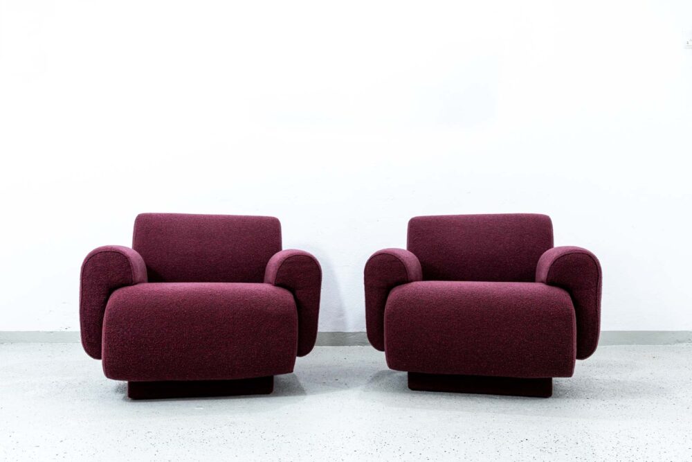 Pair of modular lounge chairs by Eberhard Geißler, Oelsa, Germany, 1970's