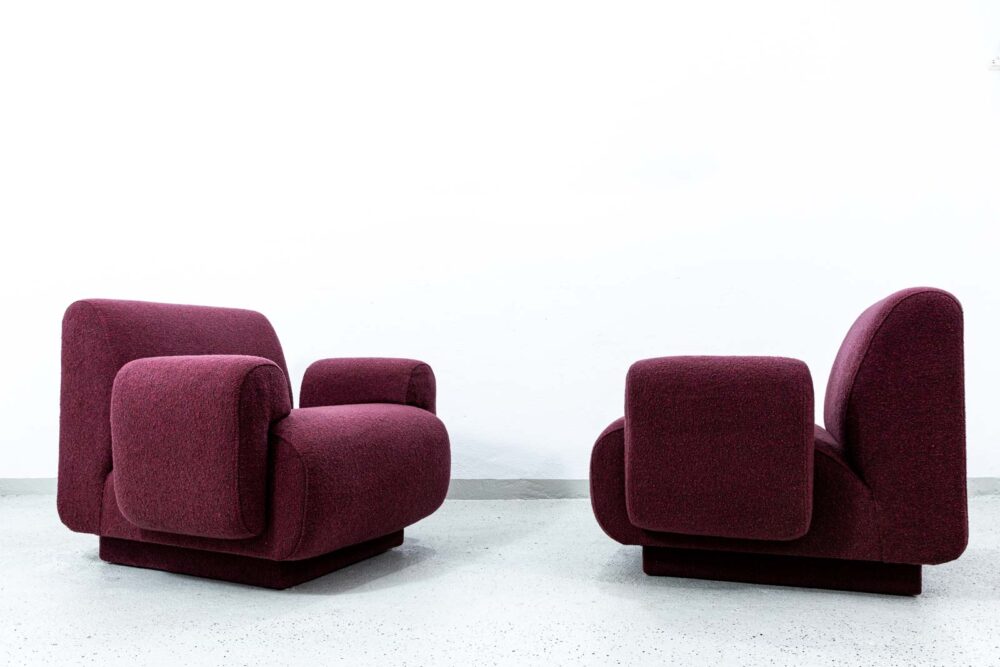 Pair of modular lounge chairs by Eberhard Geißler, Oelsa, Germany, 1970's