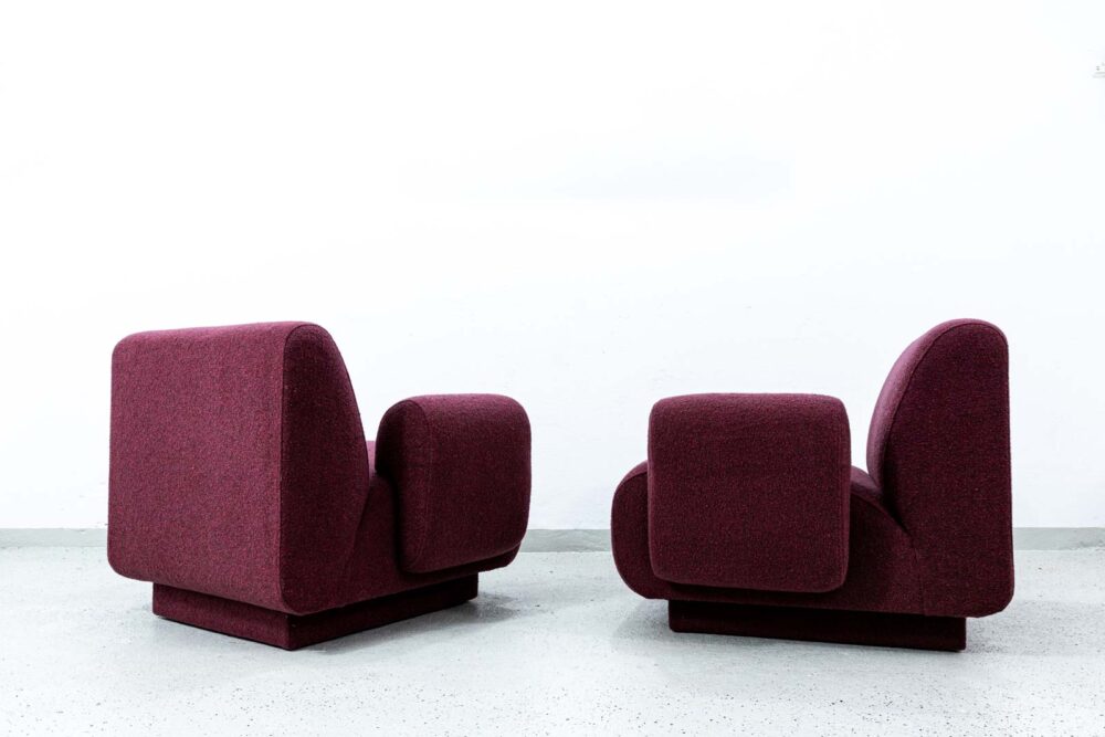 Pair of modular lounge chairs by Eberhard Geißler, Oelsa, Germany, 1970's