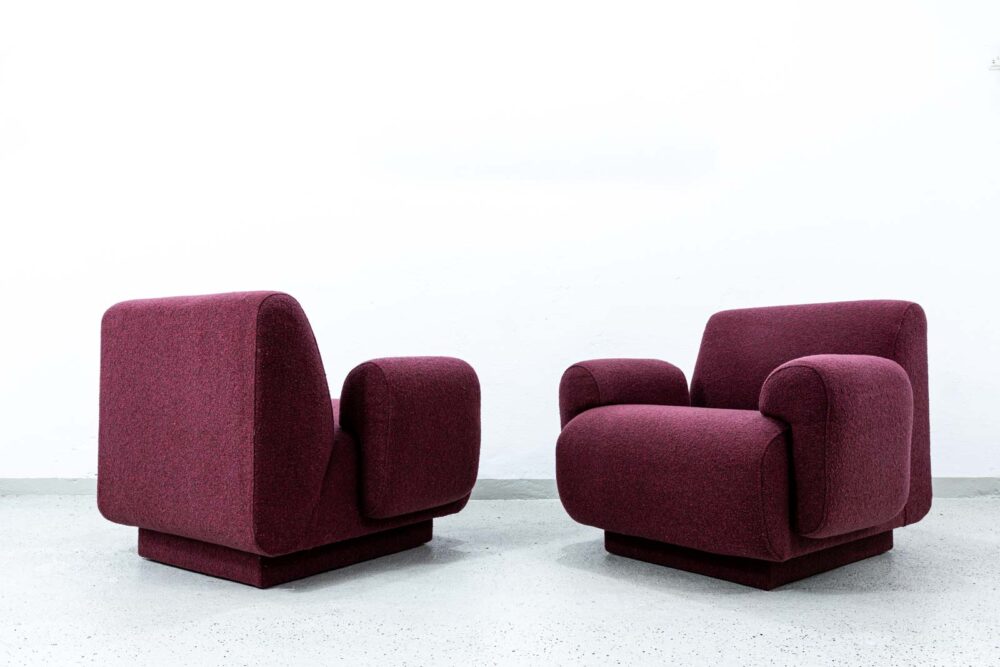 Pair of modular lounge chairs by Eberhard Geißler, Oelsa, Germany, 1970's