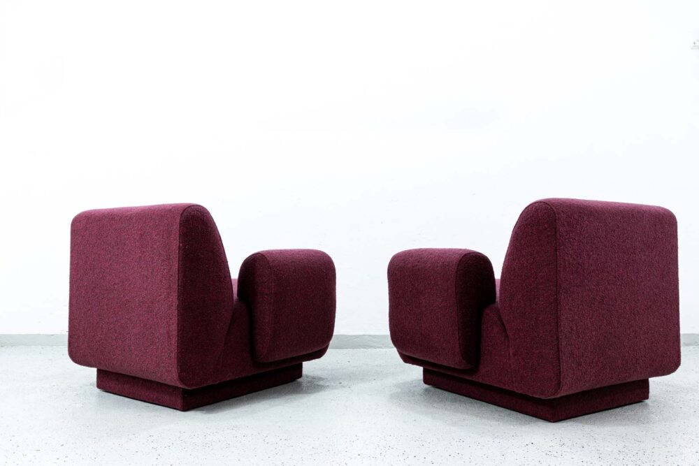 Pair of modular lounge chairs by Eberhard Geißler, Oelsa, Germany, 1970's