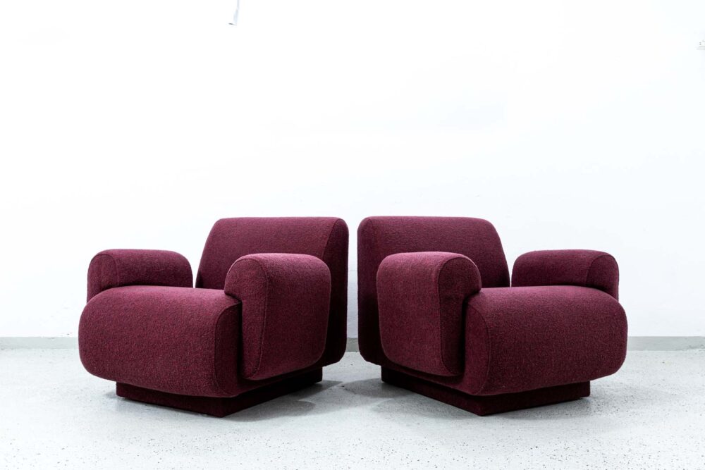 Pair of modular lounge chairs by Eberhard Geißler, Oelsa, Germany, 1970's