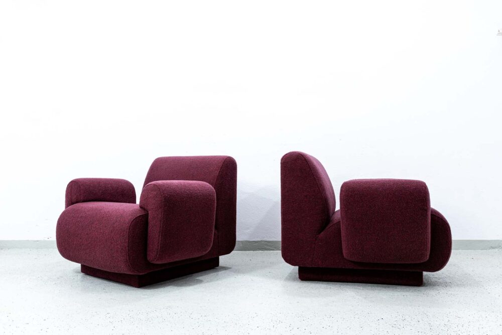 Pair of modular lounge chairs by Eberhard Geißler, Oelsa, Germany, 1970's