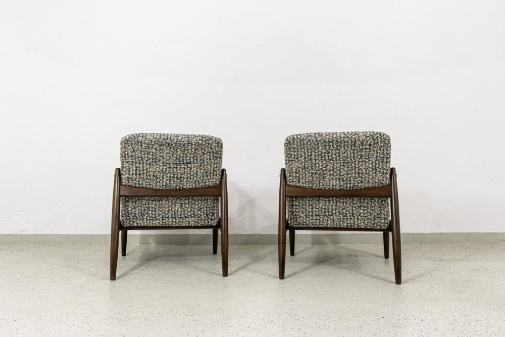 Pair of GFM-64 armchairs by Edmund Homa, GFM, Poland, 1960's
