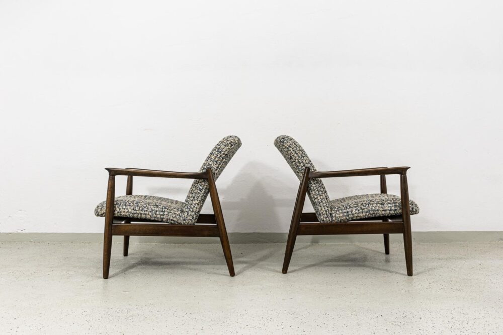 Pair of GFM-64 armchairs by Edmund Homa, GFM, Poland, 1960's