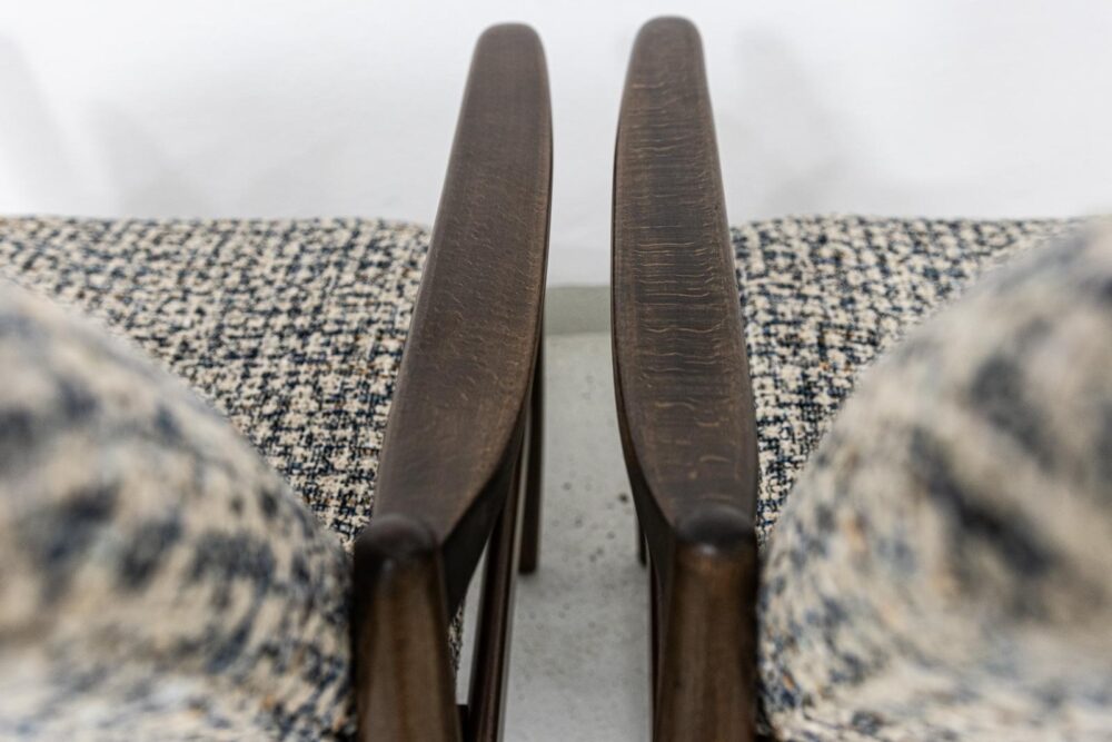 Pair of GFM-64 armchairs by Edmund Homa, GFM, Poland, 1960's