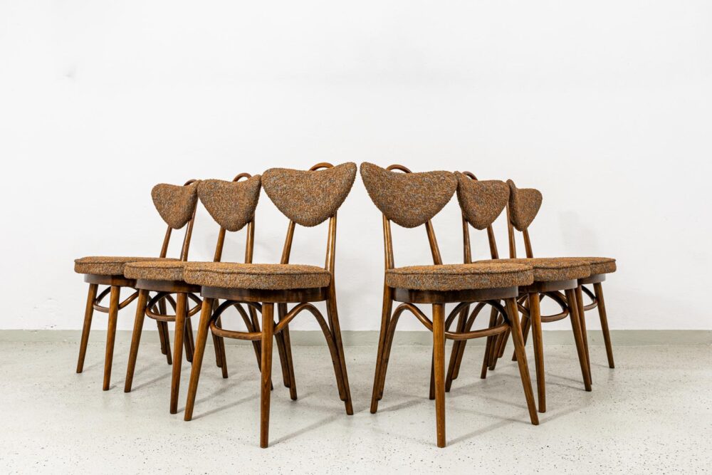 Set of 6 Chairs No 124 By H & J Kurmanowicz, Poland, 1950’S