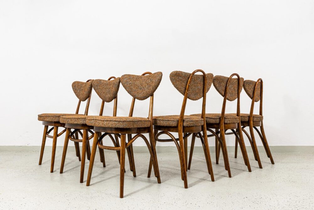Set of 6 Chairs No 124 By H & J Kurmanowicz, Poland, 1950’S