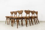 Set of 6 Chairs No 124 By H & J Kurmanowicz, Poland, 1950’S