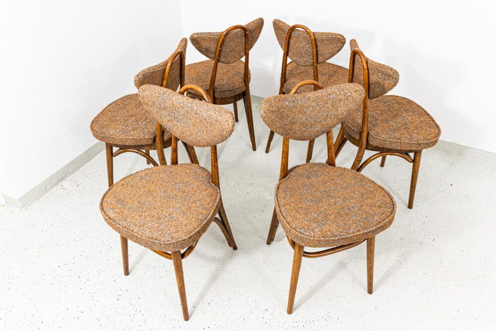 Set of 6 Chairs No 124 By H & J Kurmanowicz, Poland, 1950’S