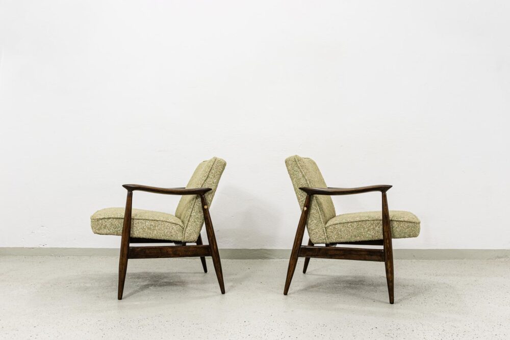 Pair of GFM-87 armchairs by Juliusz Kędziorek, GFM, Poland, 1960’s