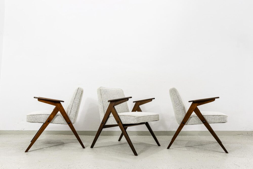 Set of 4 armchairs, Type 300-177 "Bunny", Poland, 1970's