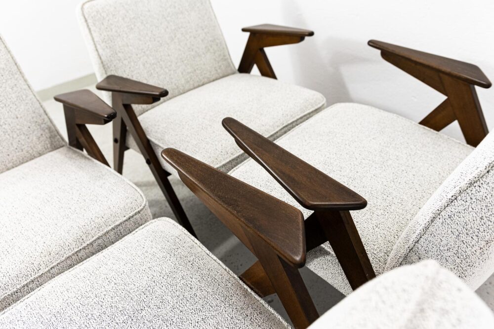 Set of 4 armchairs, Type 300-177 "Bunny", Poland, 1970's