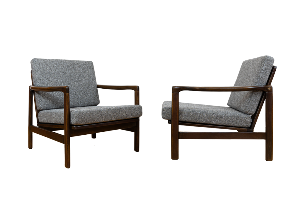 Pair of Armchairs B-7522 by Zenon Bączyk, Poland, 1960’s