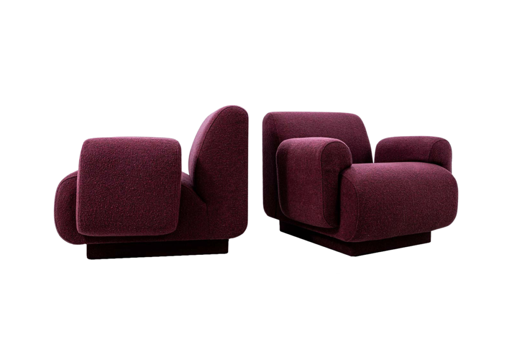 Pair of modular lounge chairs by Eberhard Geißler, Oelsa, Germany, 1970's