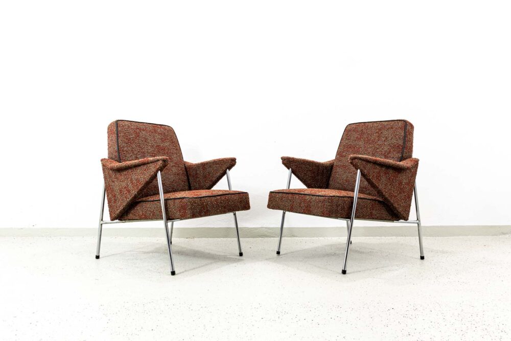 Pair Of “Bat” Armchairs By Wchód Zadziele, Poland, 1960’S