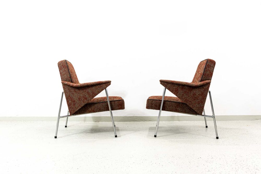 Pair Of “Bat” Armchairs By Wchód Zadziele, Poland, 1960’S