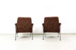 Pair Of “Bat” Armchairs By Wchód Zadziele, Poland, 1960’S