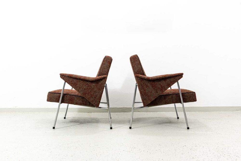 Pair Of “Bat” Armchairs By Wchód Zadziele, Poland, 1960’S